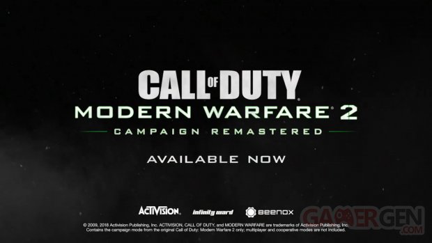 Call of Duty Modern Warfare 2 Campaign Remastered 2018