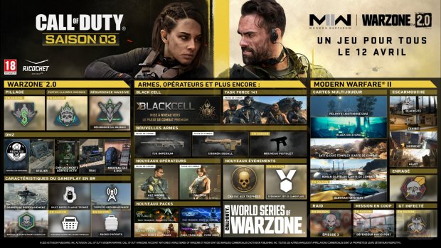 Call of Duty Modern Warfare II Warzone 2 0 06 04 2023 roadmap Saison 3 FR