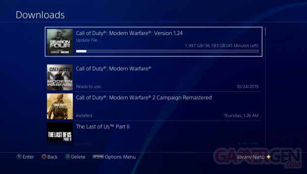 Call of Duty Modern Warfare version 1 24 patch update mise à jour