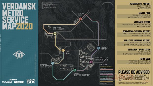 Call of Duty Warzone plan métro Saison Six 6