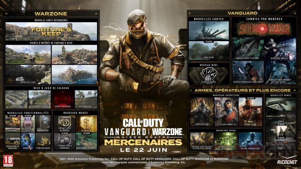 Call of Duty Warzone Vanguard 17 06 2022 Saison 4 roadmap