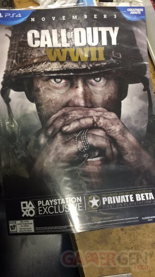 Call of Duty WWII CoD poster PS4
