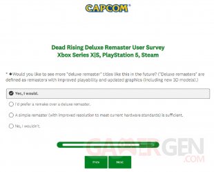 Capcom deluxe remaster sondage