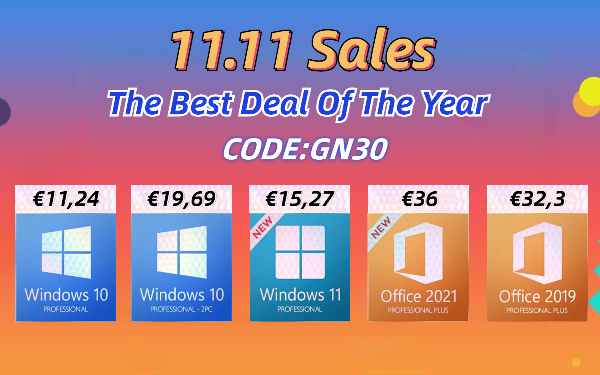 Offre de milieu d'année : profitez d'une clé Windows 10/11 Pro à