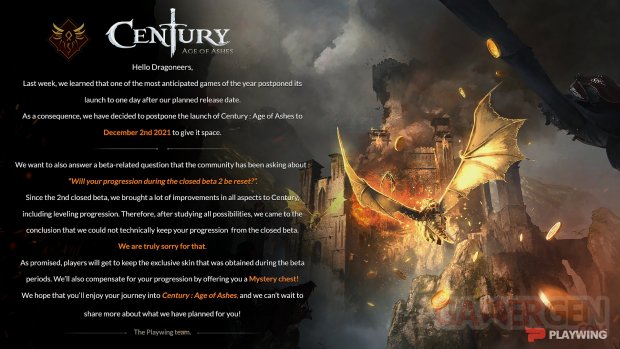 Century Age of Ashes date sortie report