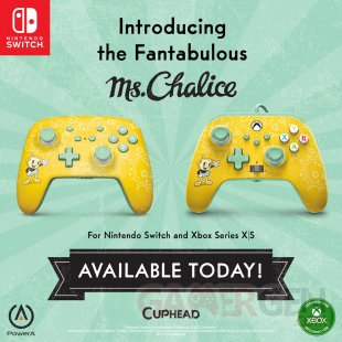 Cuphead manettes Ms Chalice Switch Xbox Series 09 06 2022
