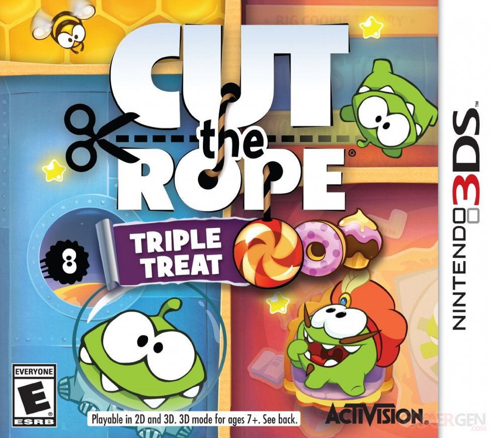 Cut The Rope Triple Treat cover boxart jaquette 3ds