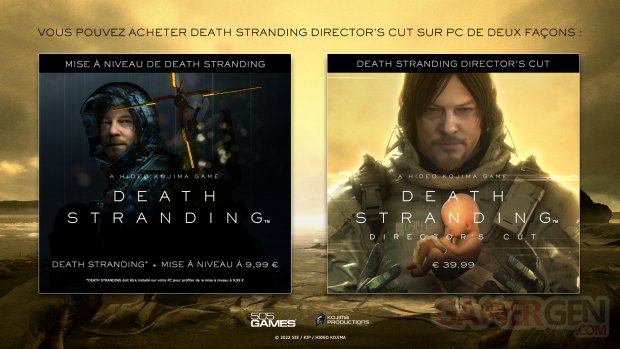 Death Stranding Director's Cut PC mise à niveau prix