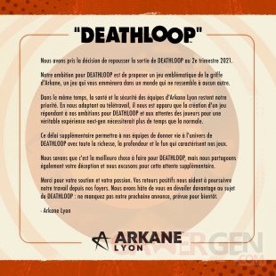 Deathloop date de sortie report