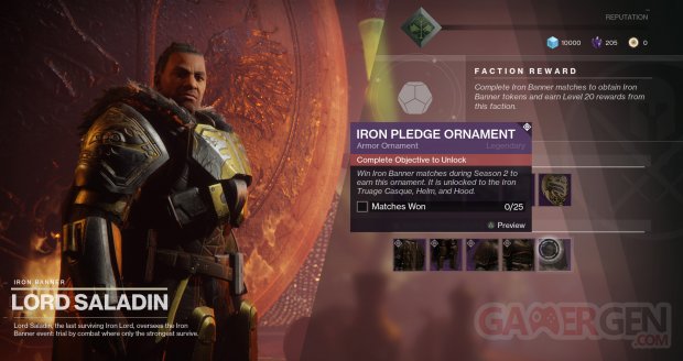 Destiny 2 Bannière de fer Saladin refonte 30 11 2017