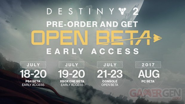 Destiny 2 dates beta
