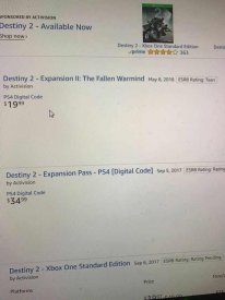 Destiny 2 leak Amazon The Fallen Warmind 09 03 2018
