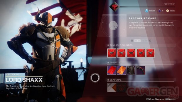 Destiny 2 Renégats Shaxx 17 08 2018