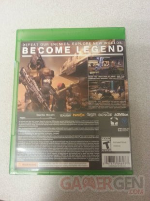 Destiny arrière jaquette Xbox One