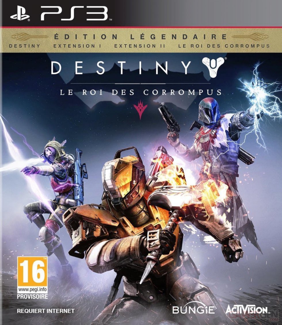 Destiny le roi des corrompus jaquette edition legendaire PS3