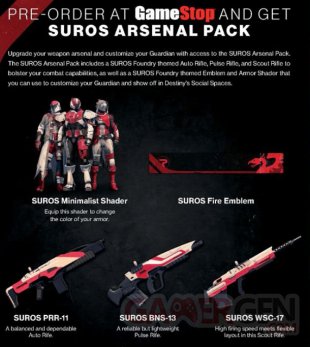 Destiny Le Roi des Corrompus Suros Arsenal Pack