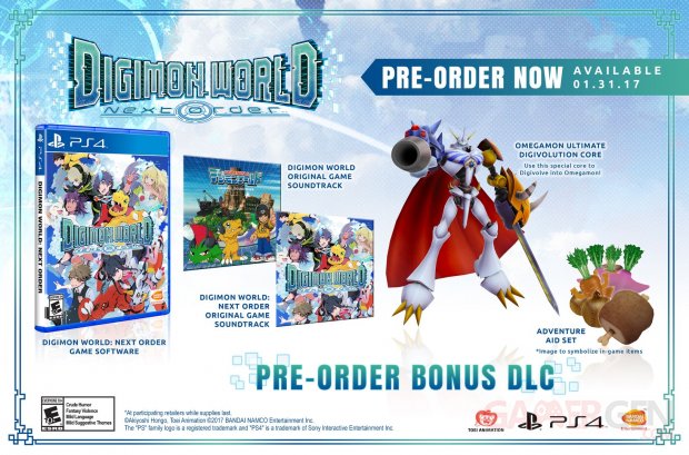 Digimon World Next Order bonus precommande 24 11 2016