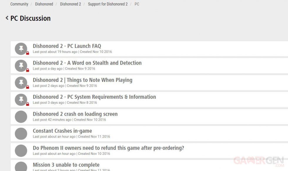 dishonored 2 bugs screenshot forums