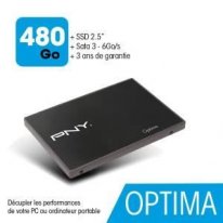 Disque dur interne SSD 480Go PNY OPTIMA 2.5 Serial ATA 600