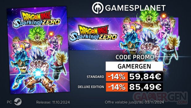 Dragon Ball Sparking Zero bon plan code reduction promotion gamergen image