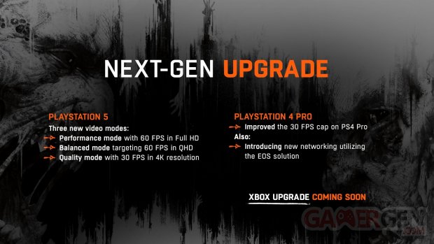 Dying Light next gen upgrade PlayStation