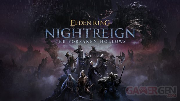 Elden Ring Nightreign The Forsaken Hollows Keyart texte