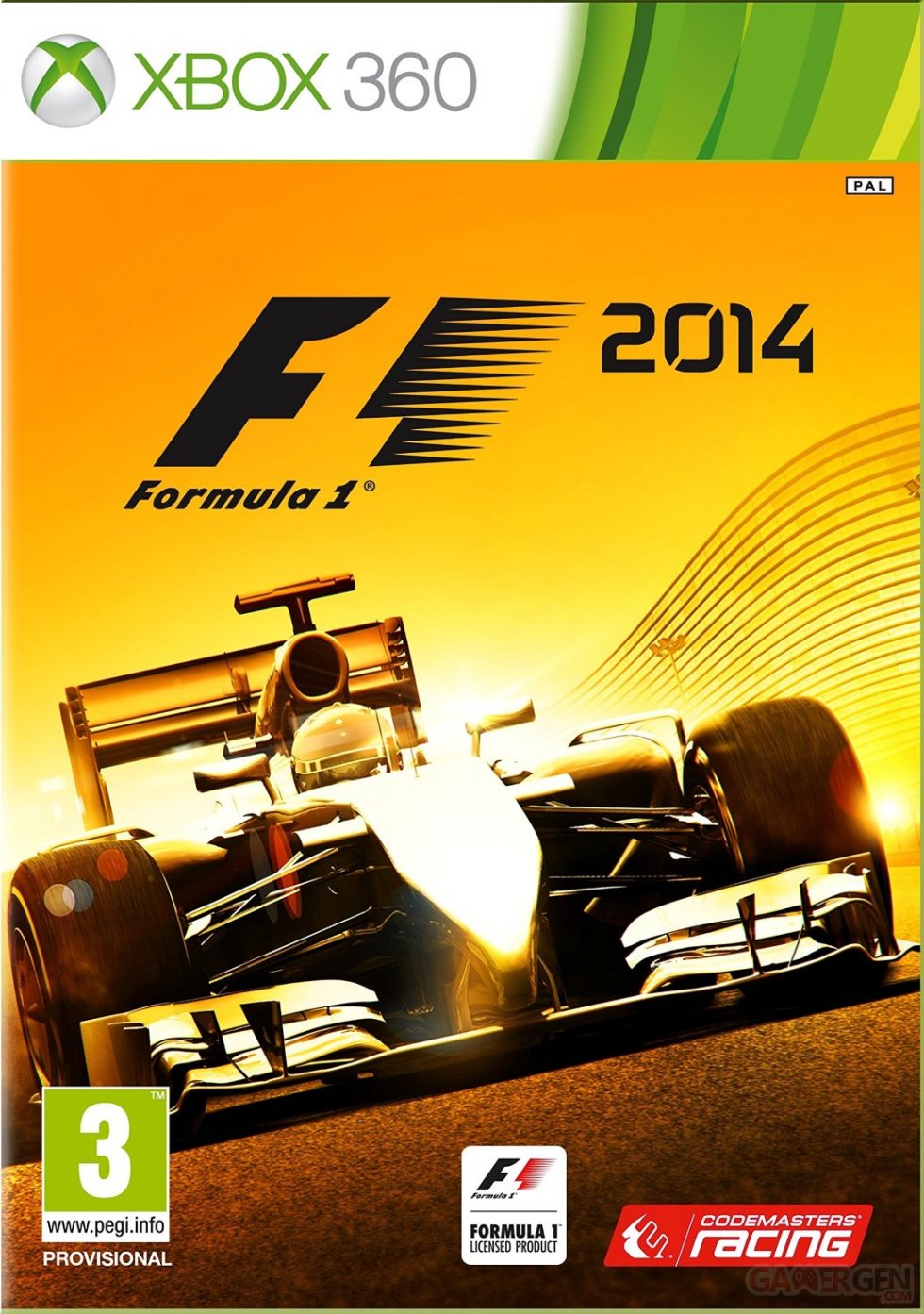 F1 2014 PEGI jaquette Xbox 360