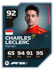 F122 DriverCard CHARLES LECLERC A1 RATED