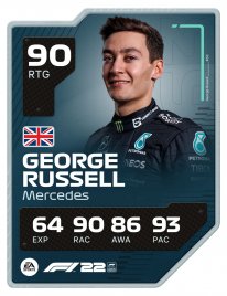 F122 DriverCard GEORGE RUSSELL A1 RATED
