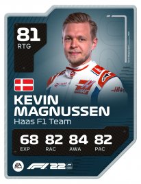 F122 DriverCard KEVIN MAGNUSSEN A1 RATED