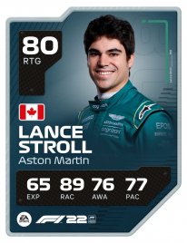 F122 DriverCard LANCE STROLL A1 RATED