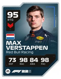 F122 DriverCard MAX VERSTAPPEN A1 RATED Update 3
