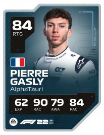 F122 DriverCard PIERRE GASLY A1 RATED