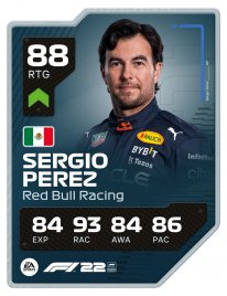 F122 DriverCard SERGIO PEREZ A1 RATED Update 3