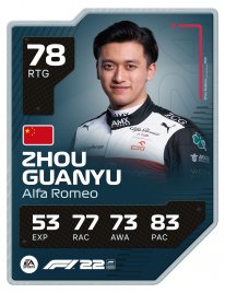 F122 DriverCard ZHOU GUANYU A1 RATED Update 3