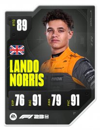 F123 DriverCard LANDO NORRIS A1 RATED