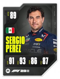 F123 DriverCard SERGIO PEREZ A1 RATED