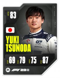 F123 DriverCard YUKI TSUNODA A1 RATED