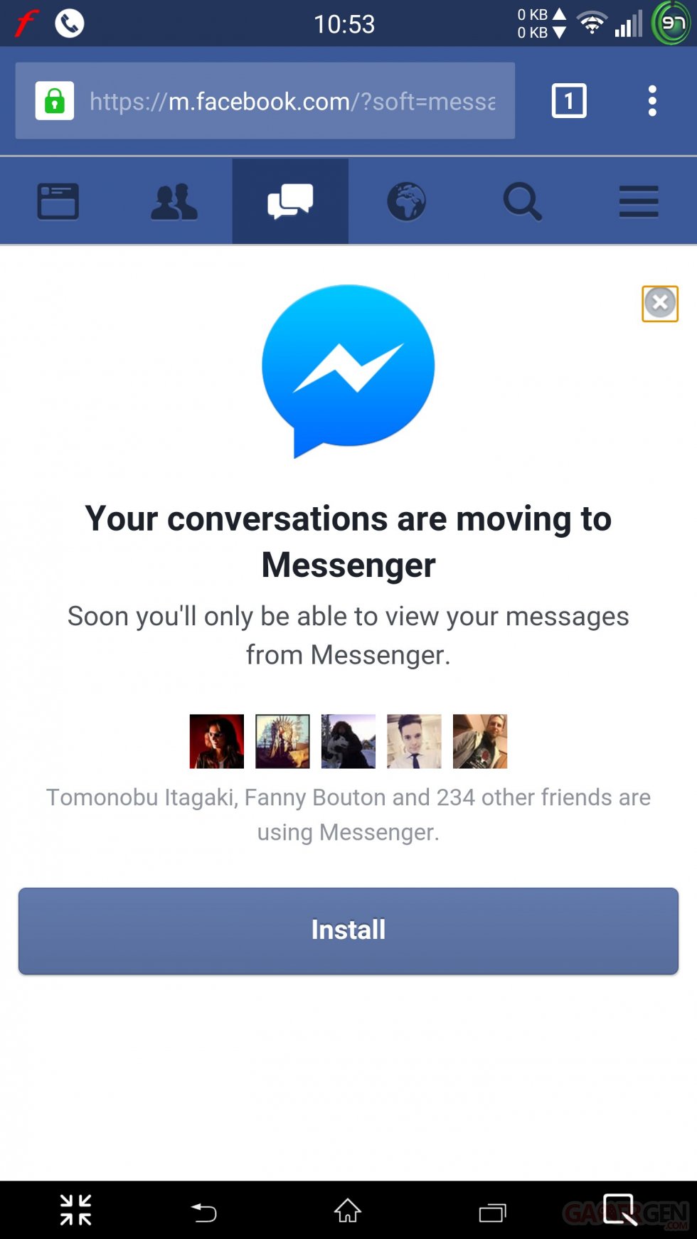 Facebook-Messenger-message-installation-forcee