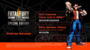 Fatal Fury City of the Wolves bonus précommande 22 08 2024