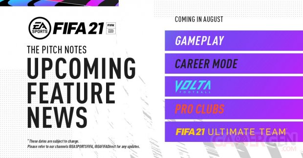 FIFA 21 calendrier révélation