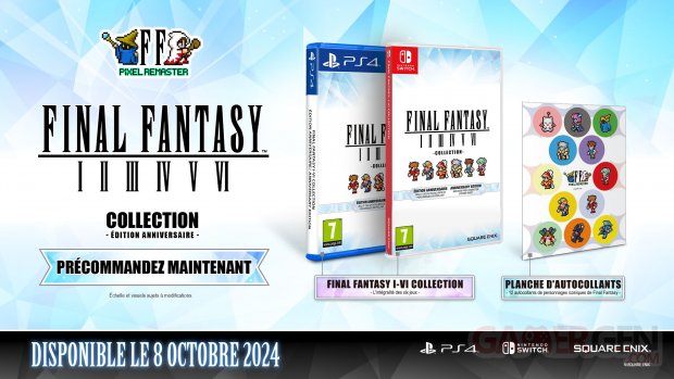 Final Fantasy I VI Collection Edition Anniversaire Pixel Remaster 08 08 2024