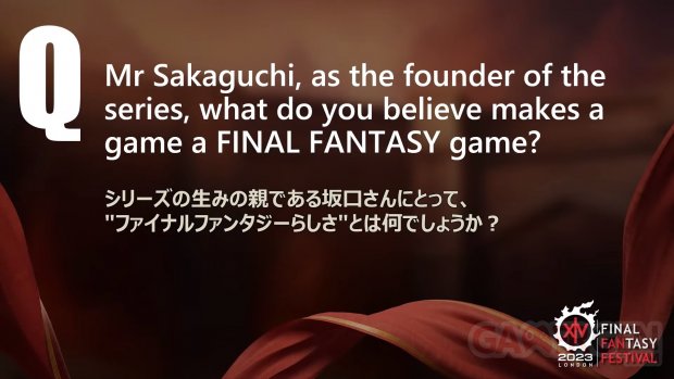 Final Fantasy question Hironobu Sakaguchi 23 10 2023