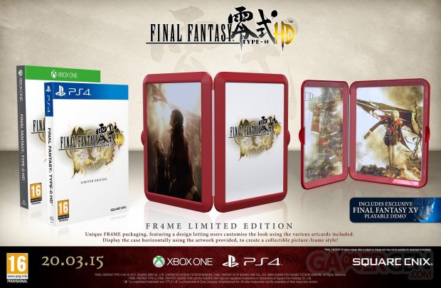 Final Fantasy Type 0 HD fr4me edition limitee 12.01.2015
