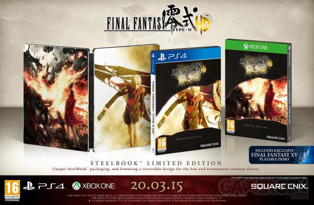 Final Fantasy Type 0 HD steelbook edition limitee 12.01.2015