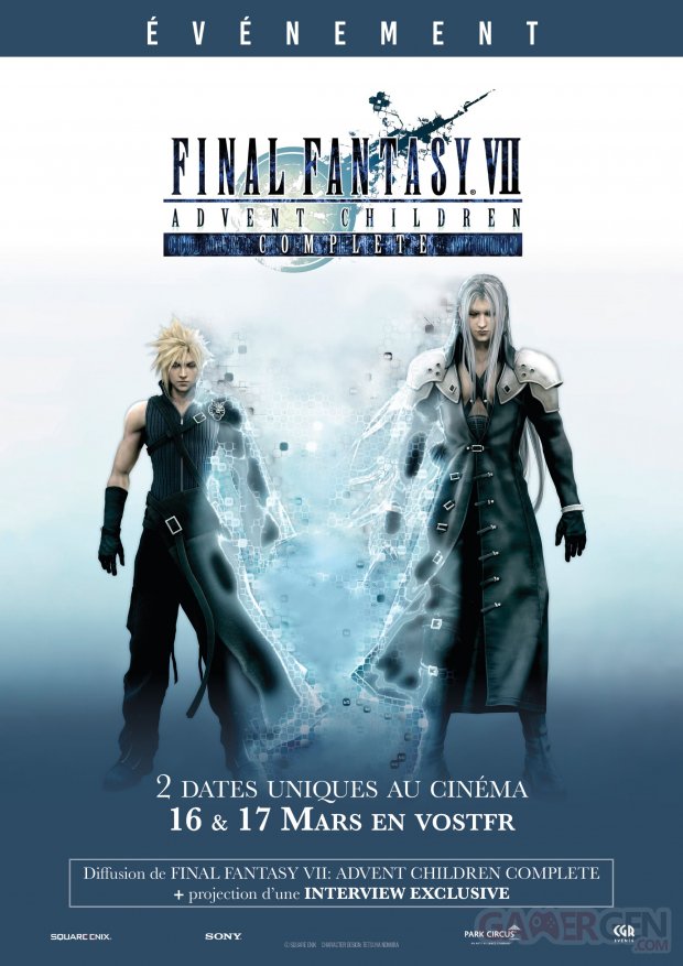 Final Fantasy VII Advent Children Complete cinéma affiche poster