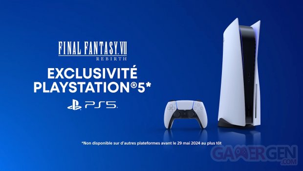 Final Fantasy VII Rebirth exclusivité temporaire PS5 15 09 2023