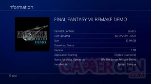 Final Fantasy VII Remake démo 02 01 01 2020