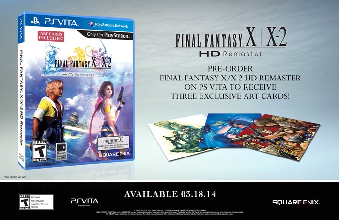 Final Fantasy X:X-2 HD Remaster bonus PSVita