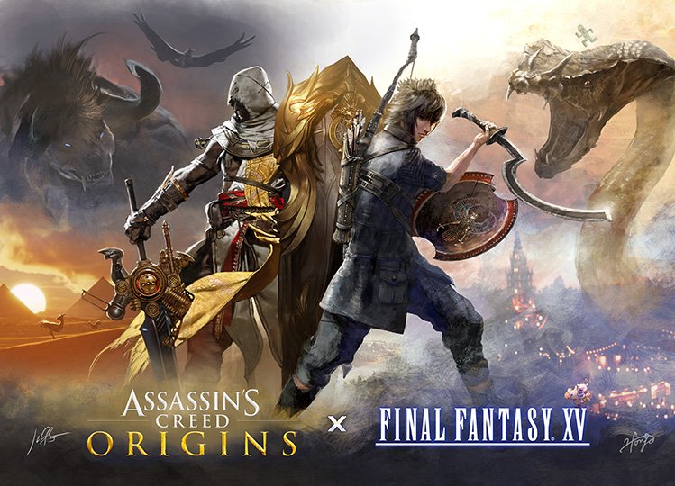 Final-Fantasy-XV_Assassin's-Creed-Origins_art